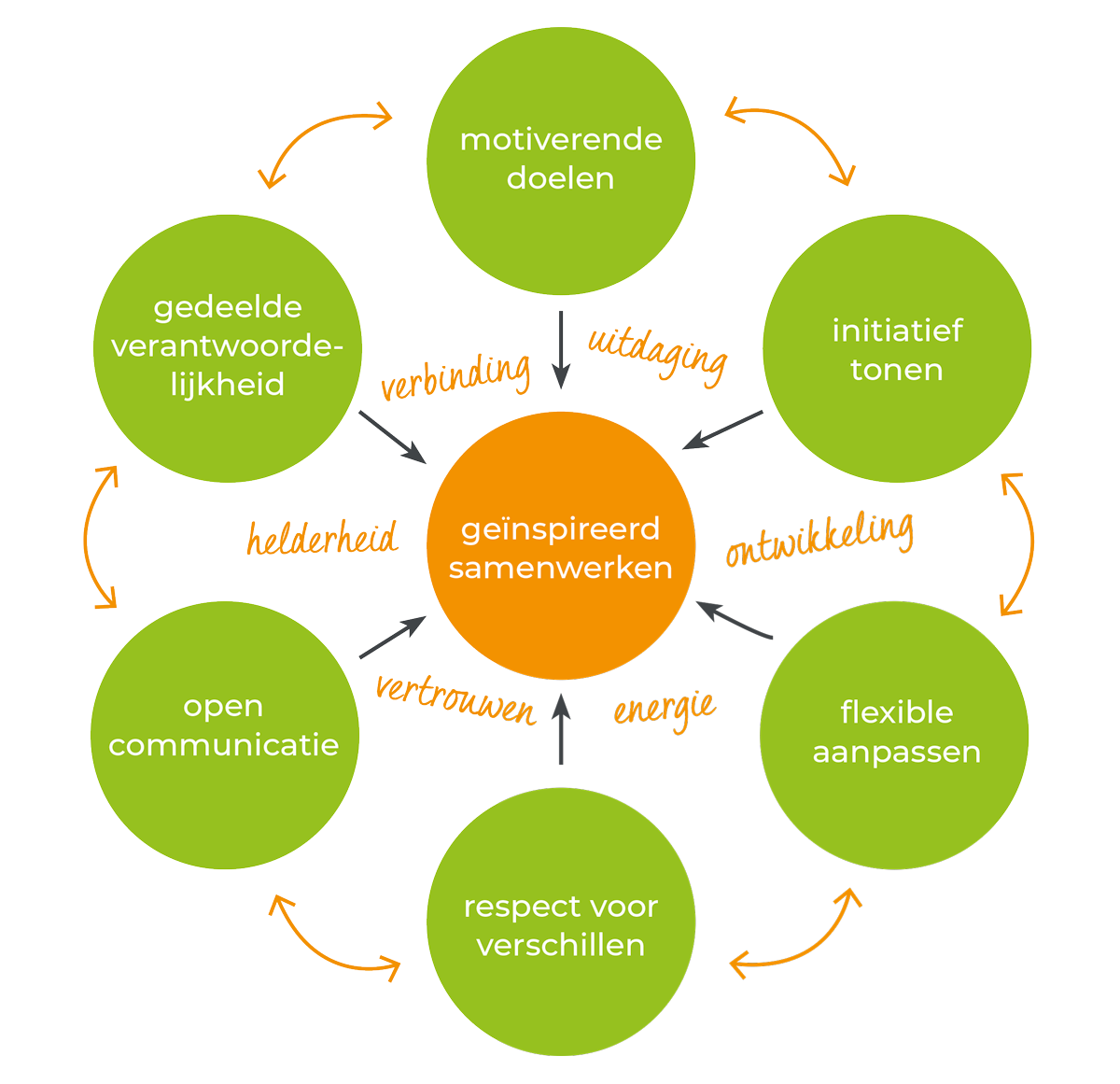Teamwiel-motivatie-samenwerken-comunicatie teamwiel organisatie